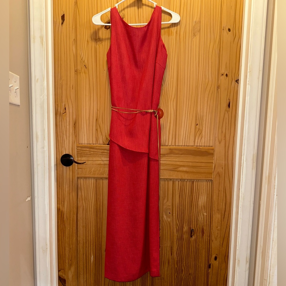 Sheri Martin Asymmetrical Coral Dress